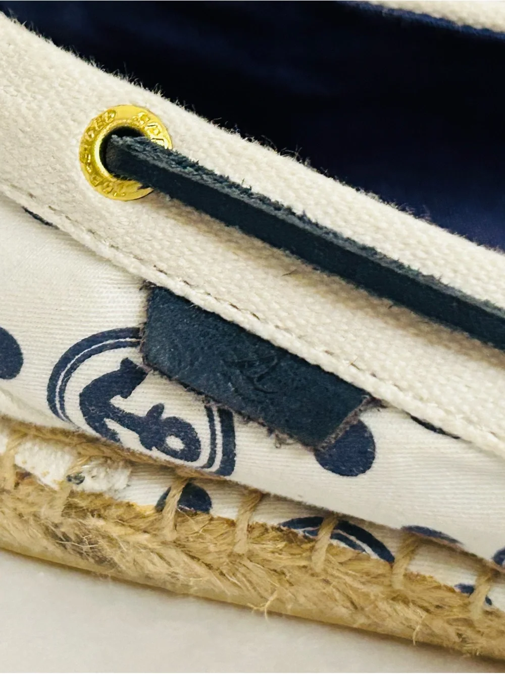 Sperry Women's Anchor & Polka Dot Espadrilles -‎ White & Navy
